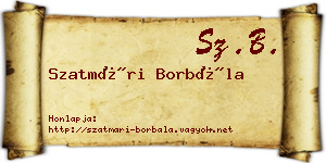 Szatmári Borbála névjegykártya
