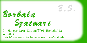 borbala szatmari business card